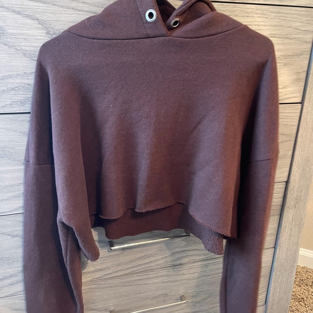 Cropped Brown Hoodie